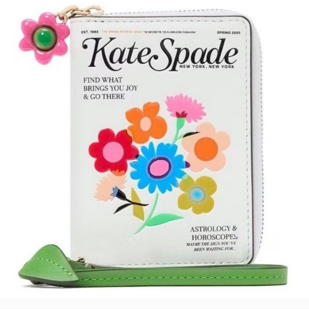 Kate Spade Fresh Picks Wristlet Flower Bouquet Novelty NWOT